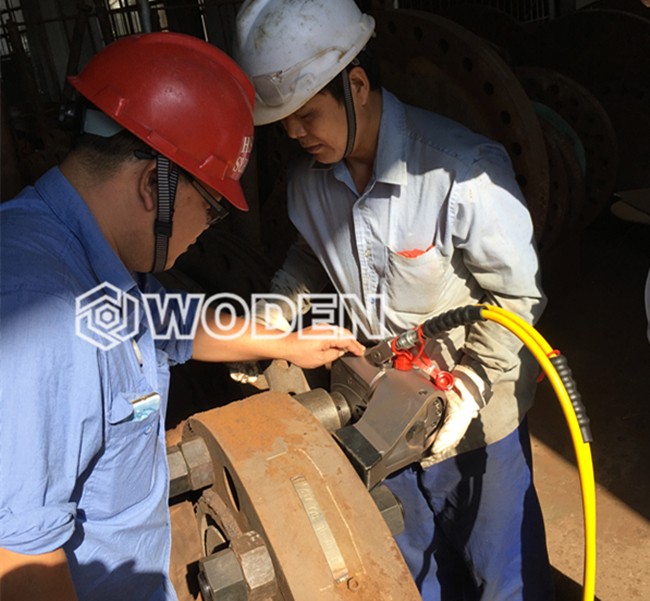 沃頓石化液壓扳手培訓現場