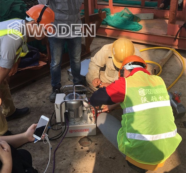 沃頓液壓扳手泵應用于越南現場