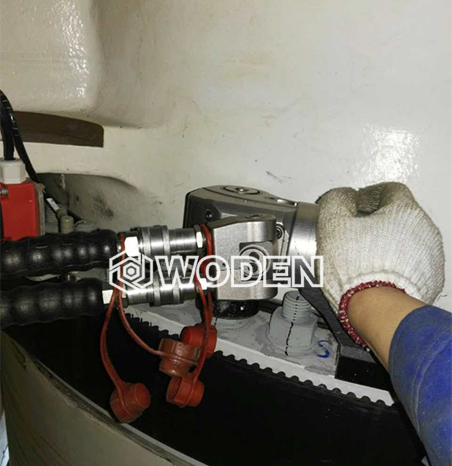 沃頓液壓扳手用于某風力發電基座安裝中
